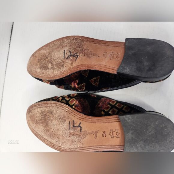 Sam Edelman Black Paris Patchwork Mule Loafers Womens 5.5 Pre-owned - Picture 7 of 11